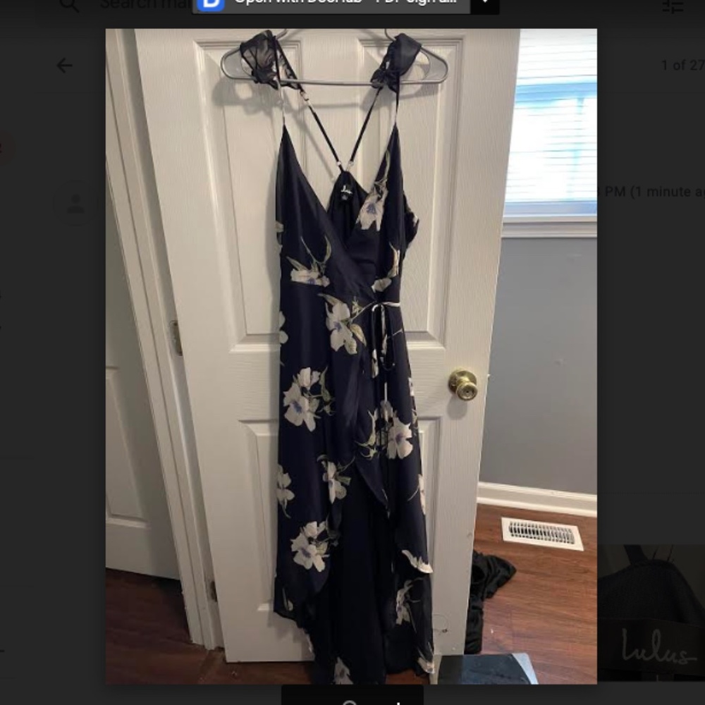 Lulu's Floral Wrap Dress